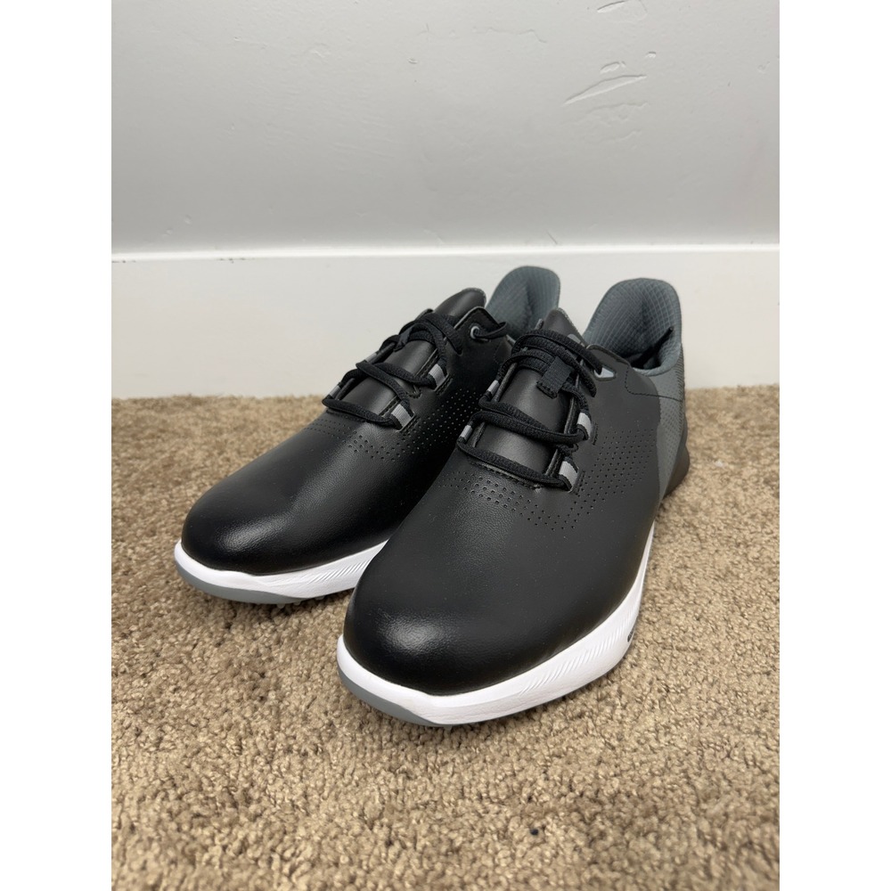 New FootJoy Fuel Mens Golf Shoes Black Grey Spikeless 55451 Size 8 XW Extra Wide